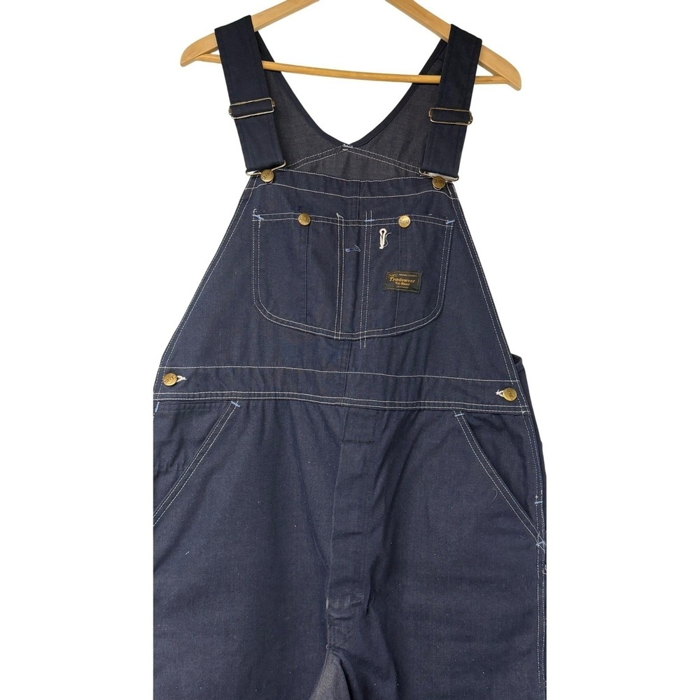 Vintage Sears Mens Overalls Union Made Perma-Prest Tradewear 40x32 Denim 70s - Picture 9 of 14